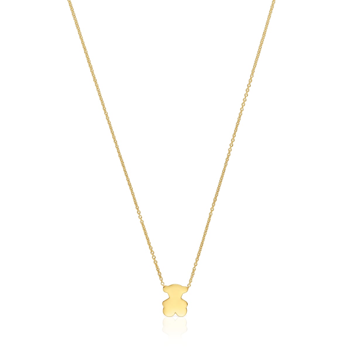 Short gold Necklace with 10 mm bear motif Sweet Dolls