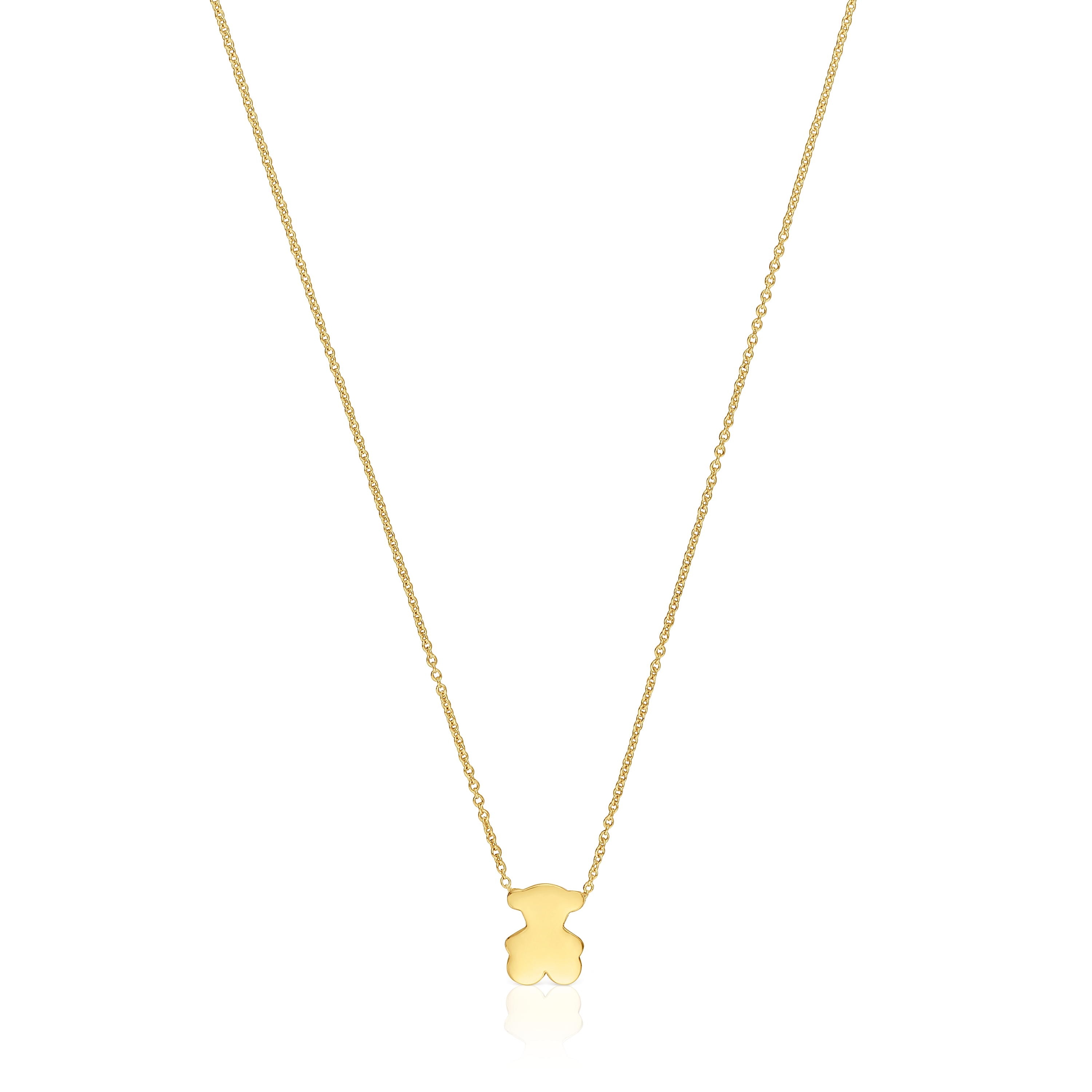 Collar corto de oro con motivo oso 10 mm Sweet Dolls