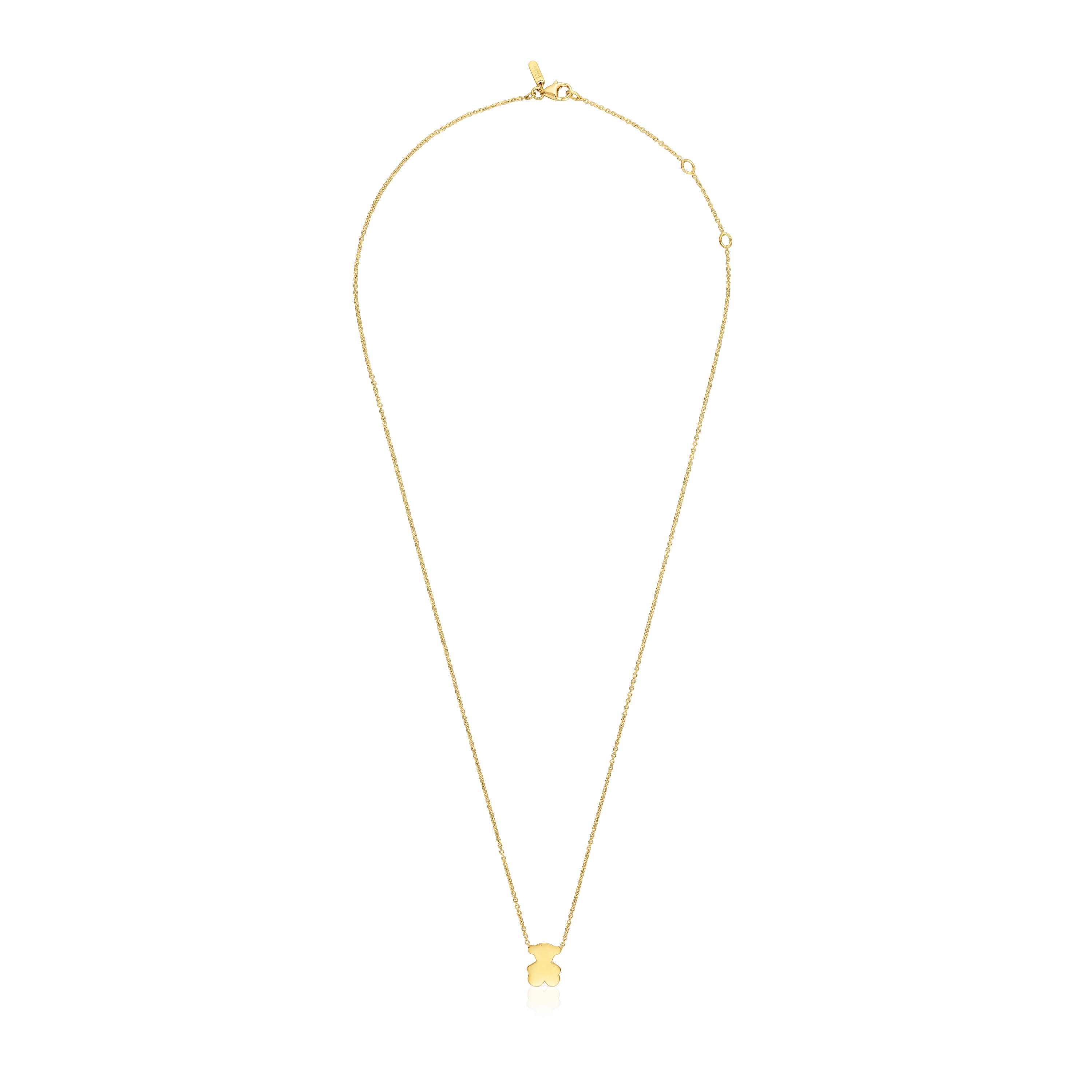Collar corto de oro con motivo oso 10 mm Sweet Dolls