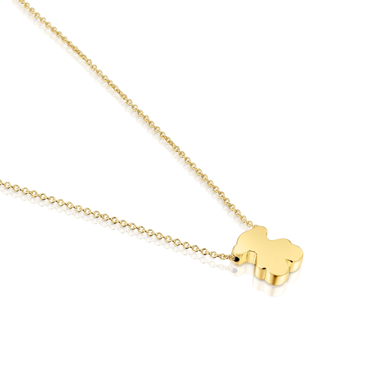 Short gold Necklace with 10 mm bear motif Sweet Dolls