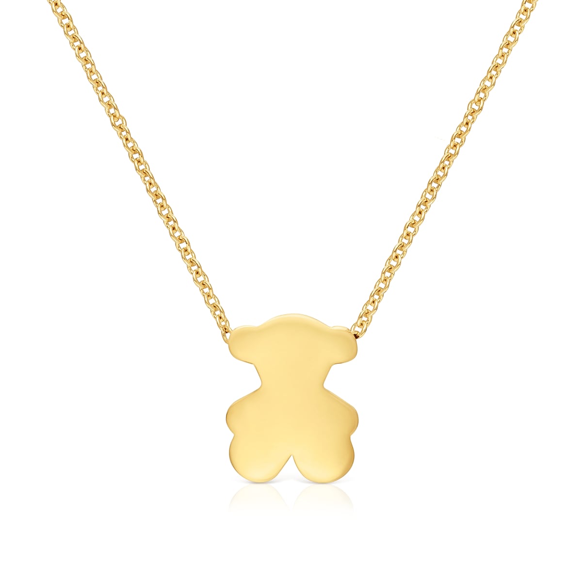 Short gold Necklace with 10 mm bear motif Sweet Dolls