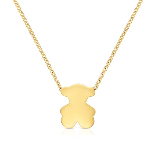 Collar corto de oro con motivo oso 10 mm Sweet Dolls