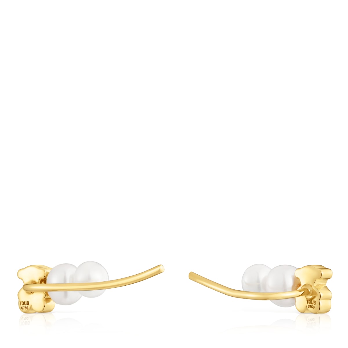 Gold bear climber Earring with cultured pearls Sweet Dolls