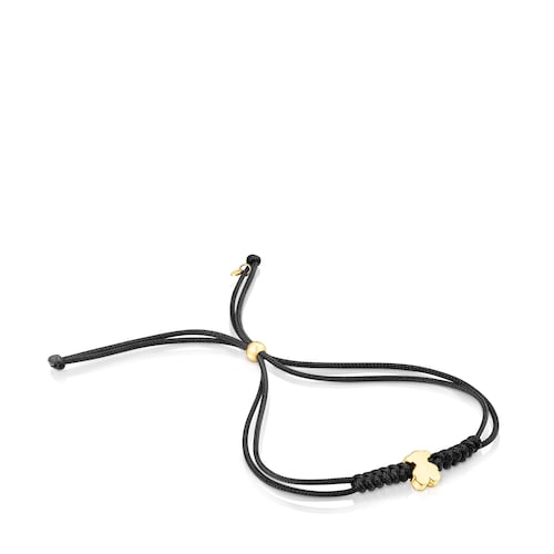 Gold and black nylon bear-motif Bracelet Sweet Dolls