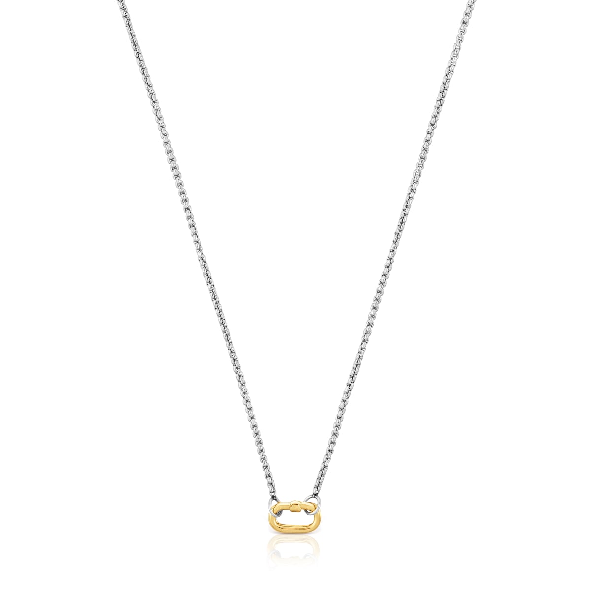 Tous - Collar Corto De Acero Y Anilla De Oro Hold Oval - Dorado