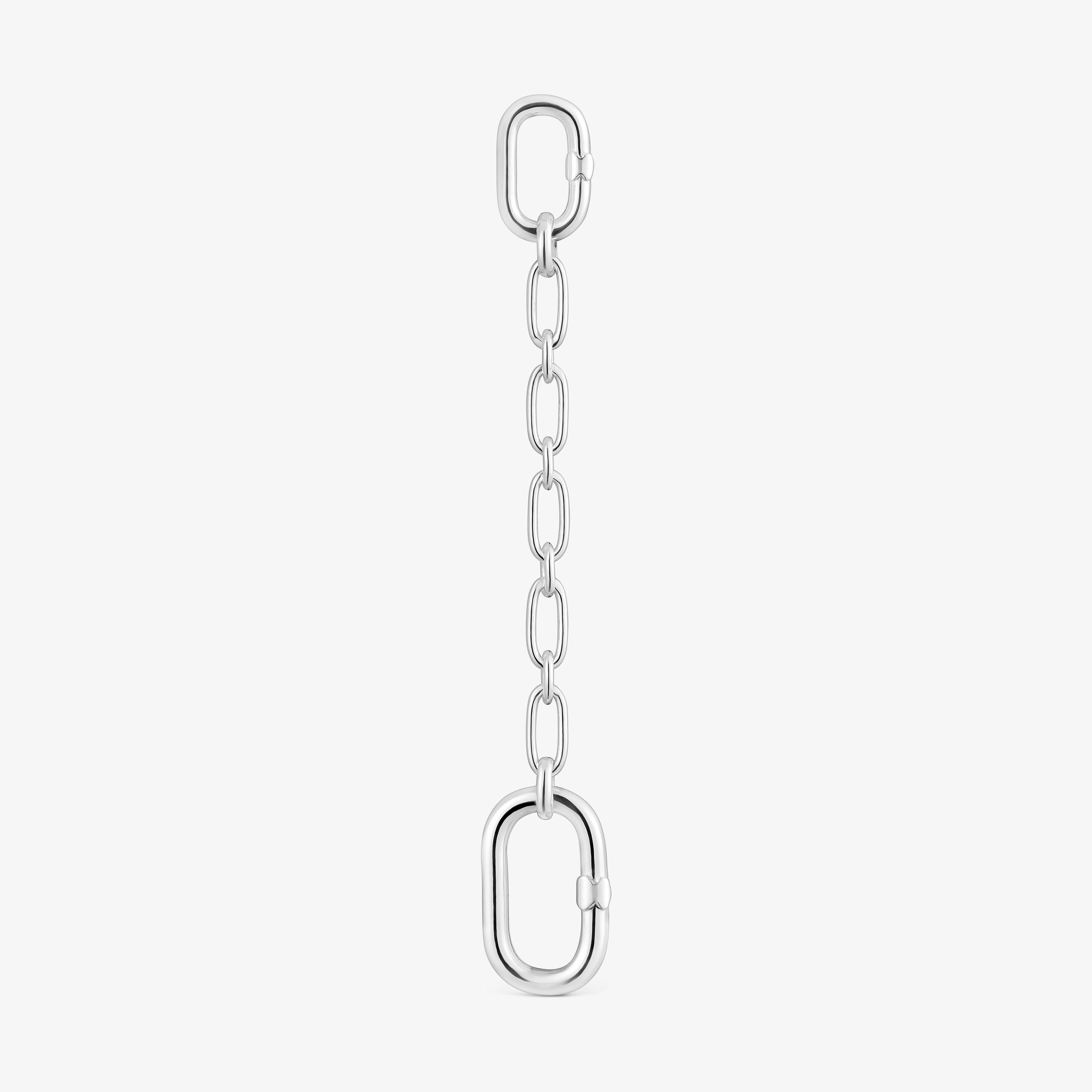 Silver chain Pendant with ring Hold Oval