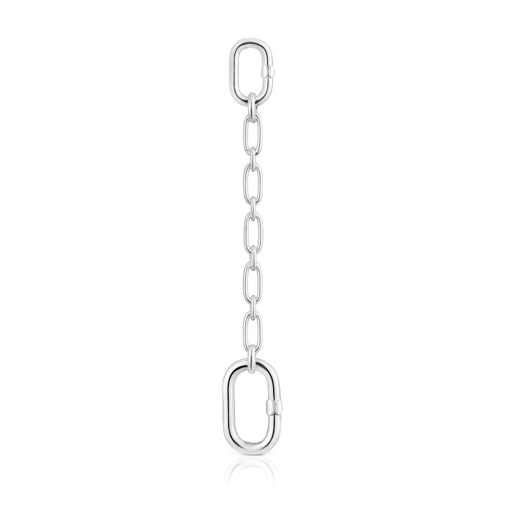 Silver chain Pendant with ring Hold Oval