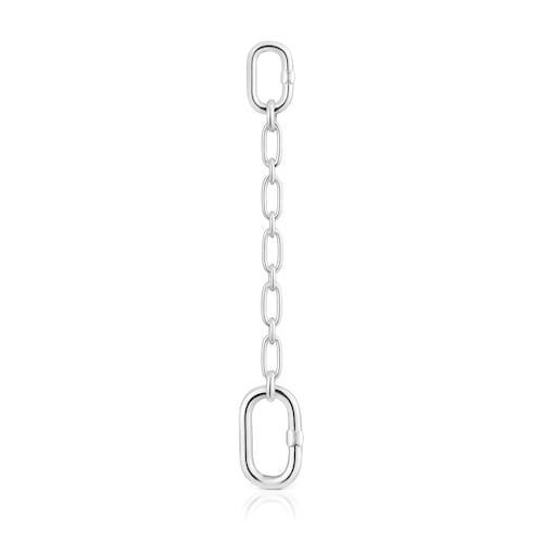 Colgante cadena de plata y anilla Hold Oval