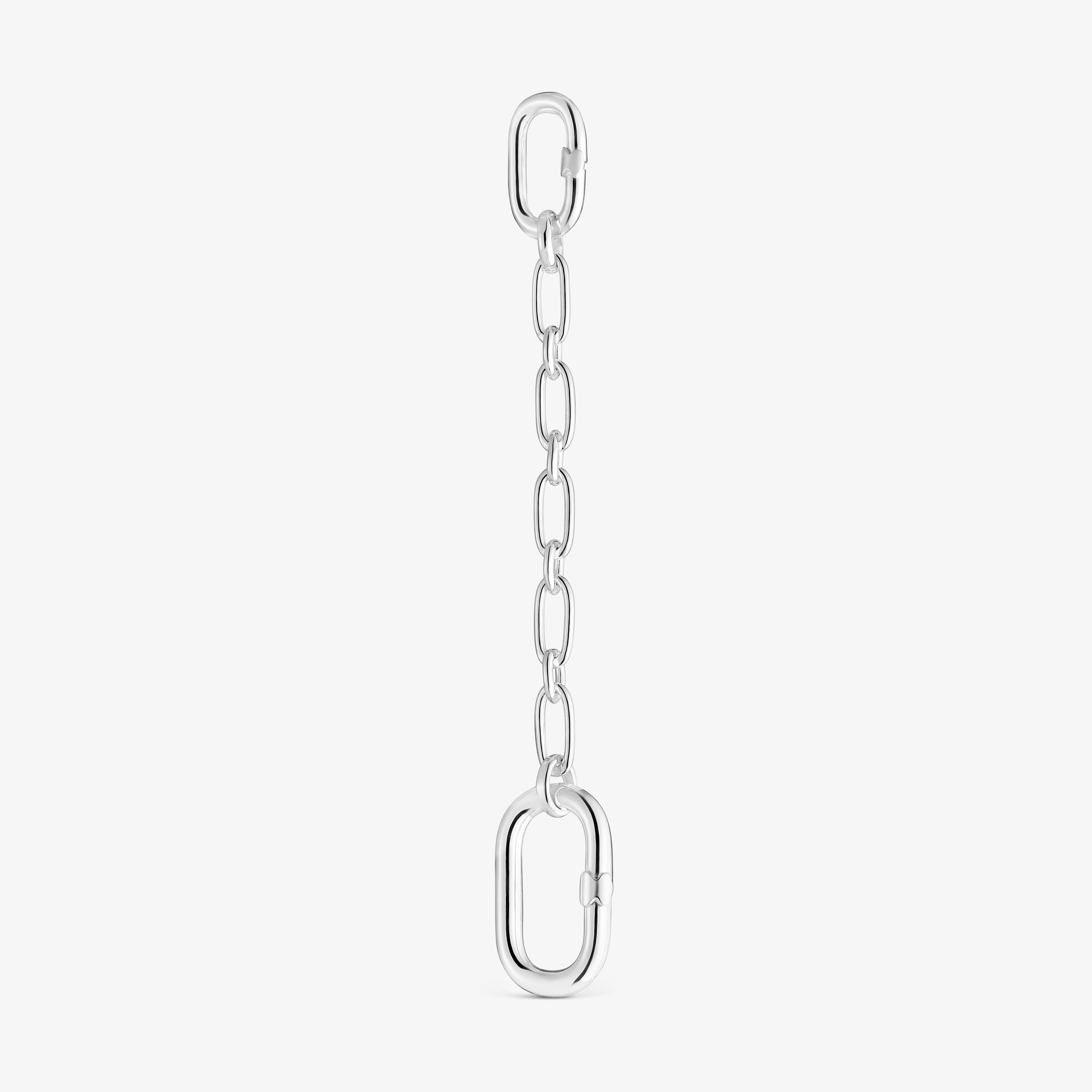 Silver chain Pendant with ring Hold Oval