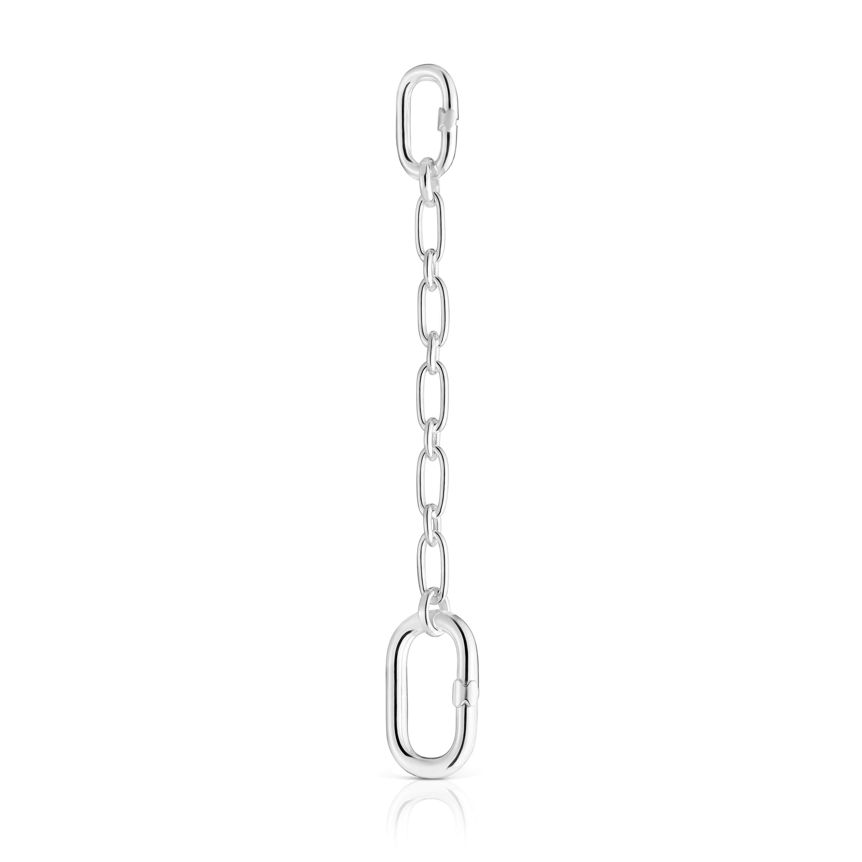 Silver chain Pendant with ring Hold Oval