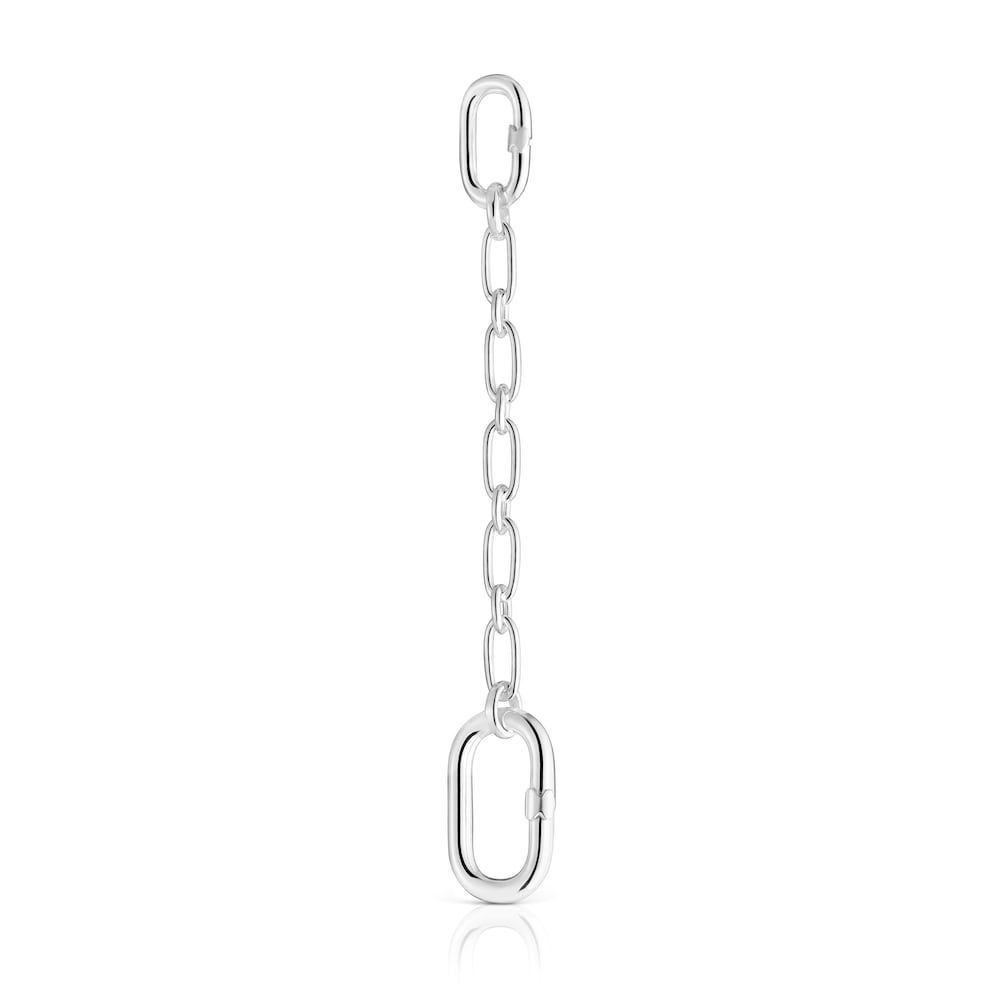 Colgante cadena de plata y anilla Hold Oval image number 1