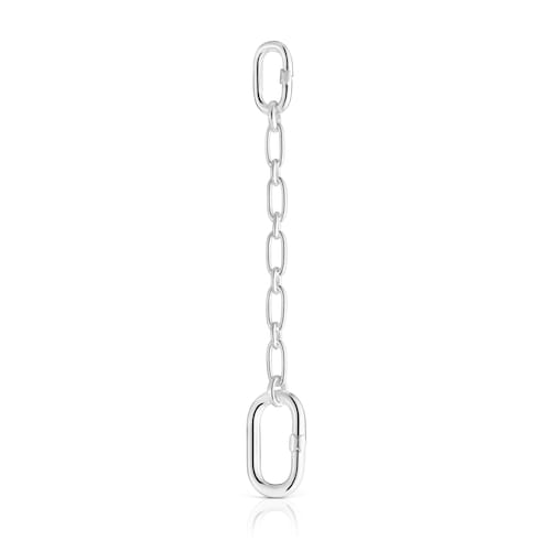 Colgante cadena de plata y anilla Hold Oval