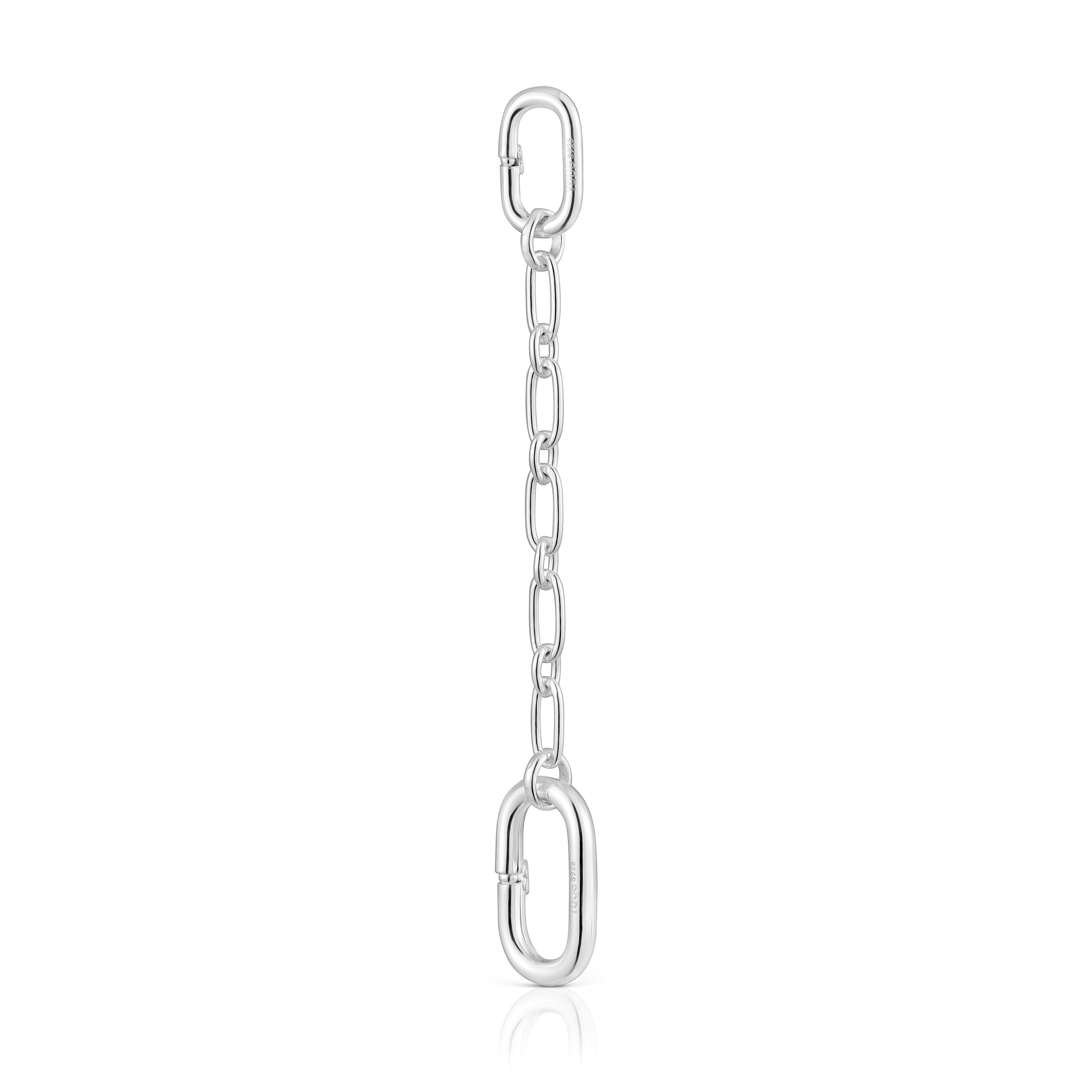 Silver chain Pendant with ring Hold Oval