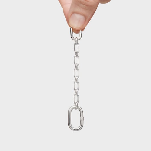 Colgante cadena de plata y anilla Hold Oval