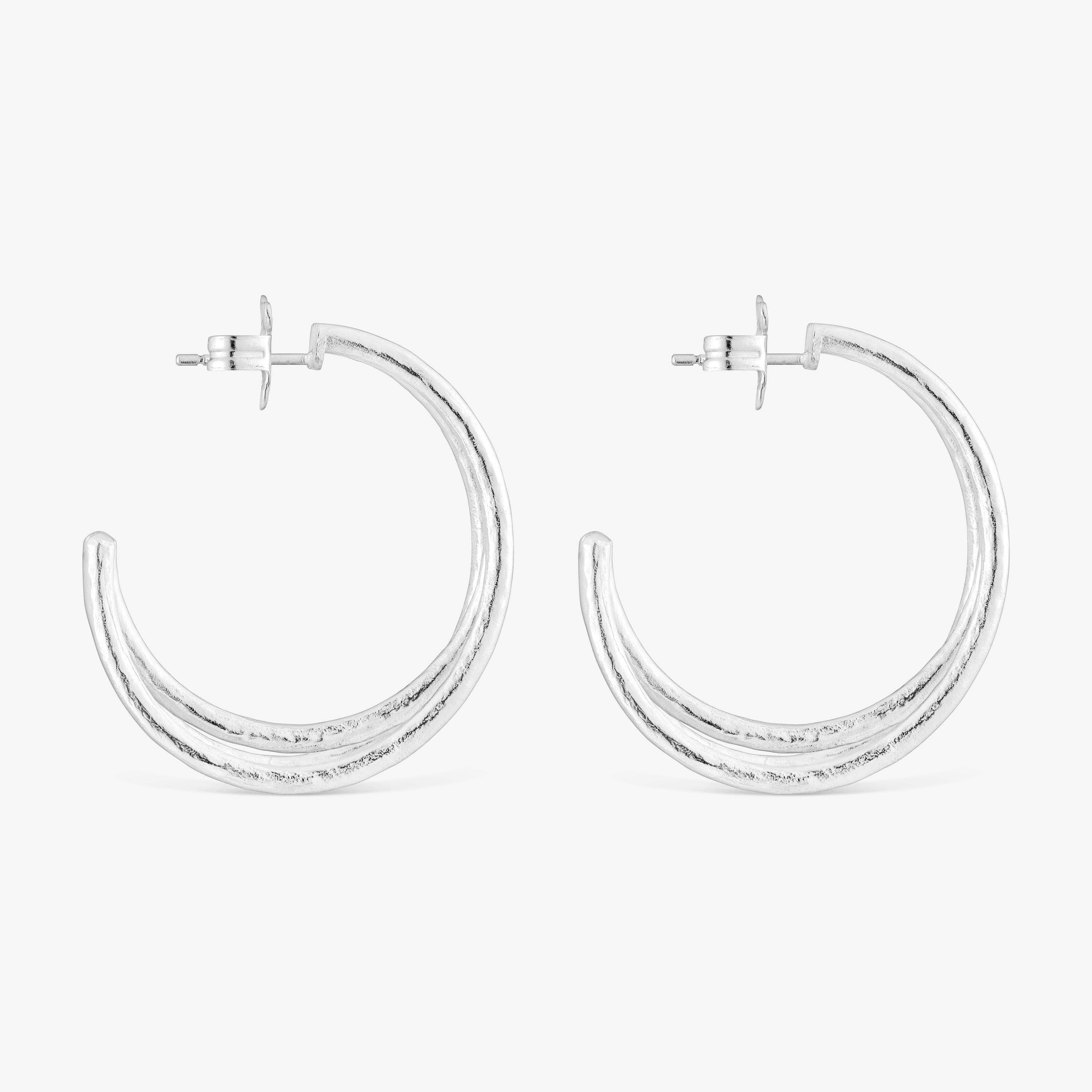 mm silver Hoop earrings Duna