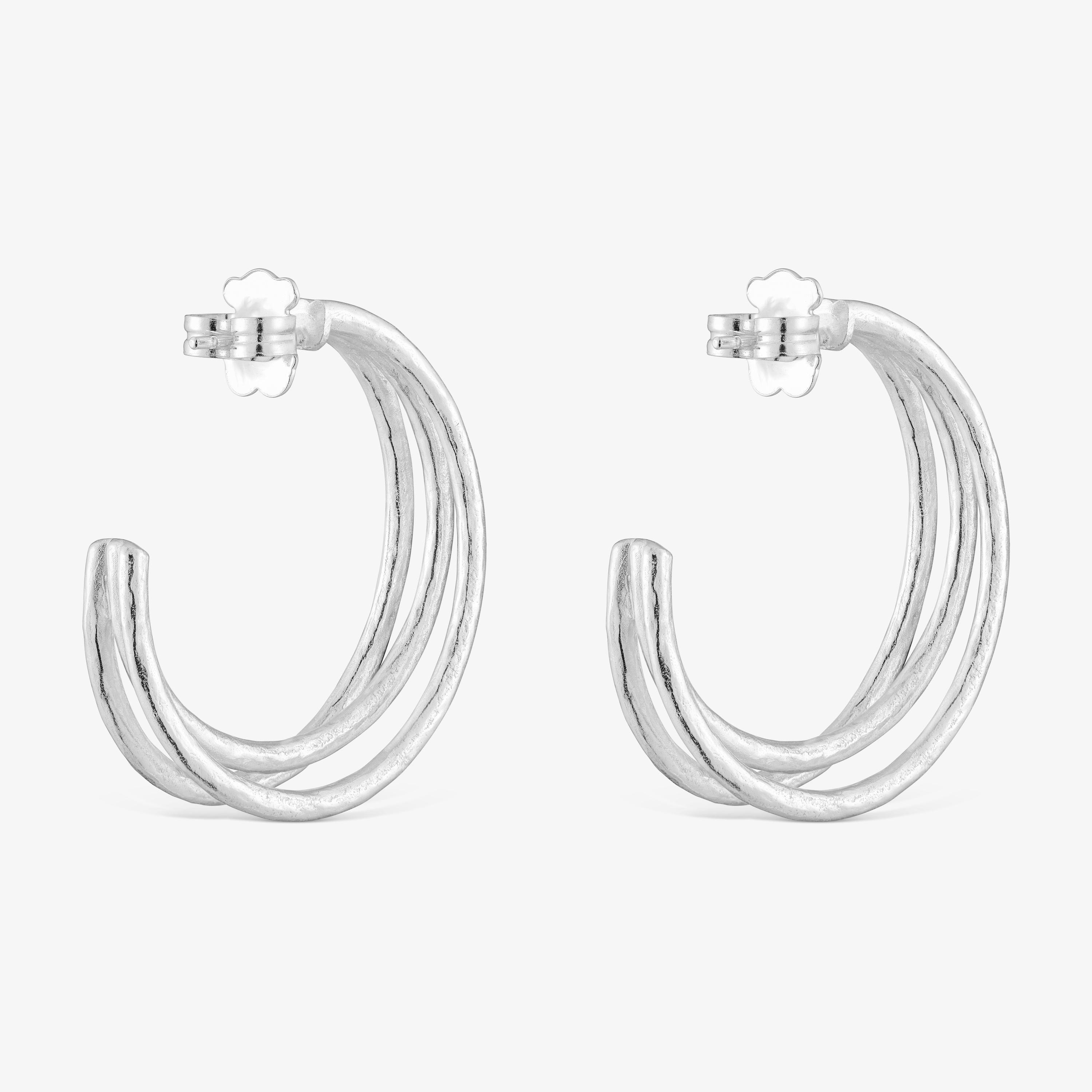 mm silver Hoop earrings Duna