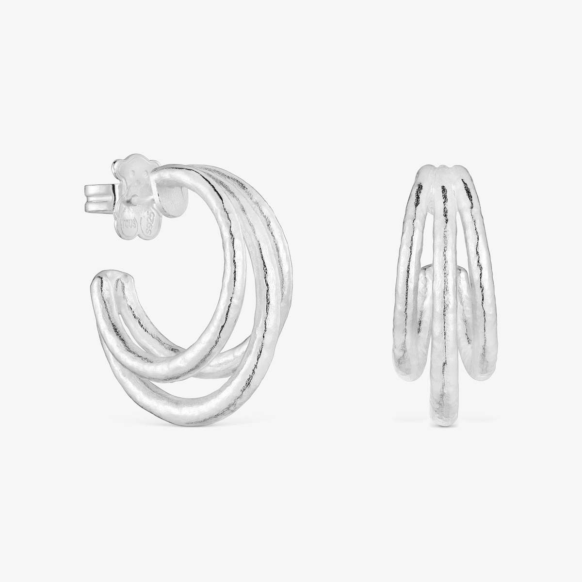 Tous - Pendientes De Aro De Plata 26 Mm Duna - Plateado