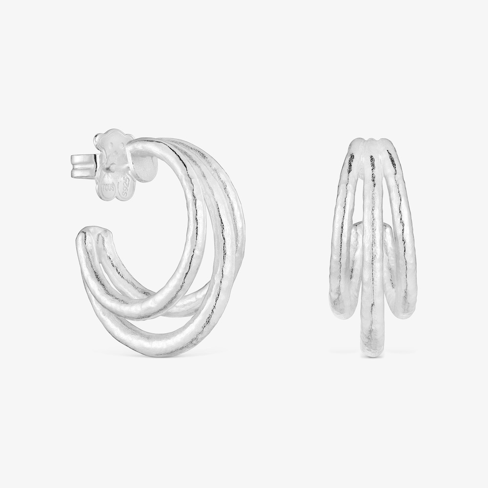 26&nbsp;mm silver hoop earrings Duna