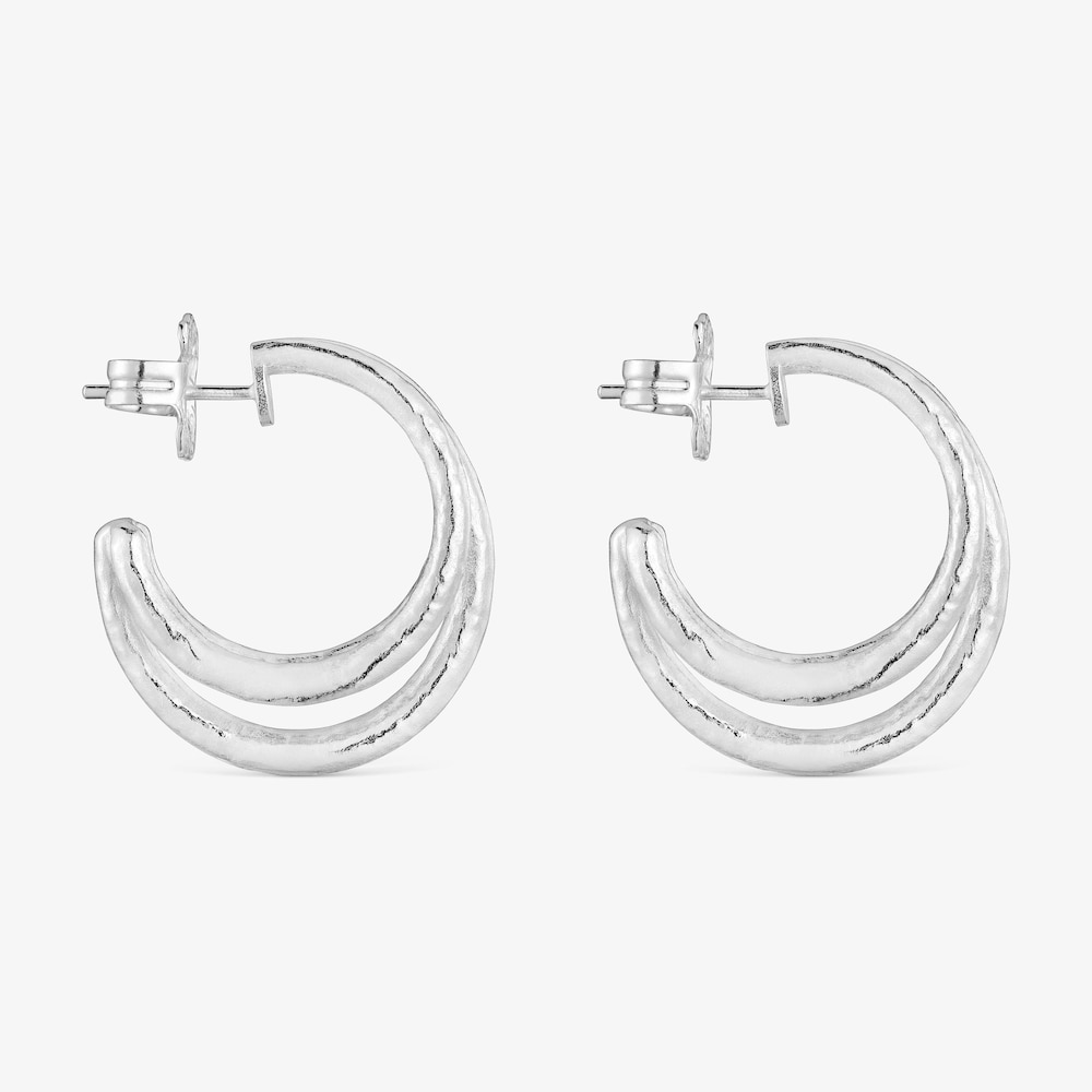 26&nbsp;mm silver hoop earrings Duna