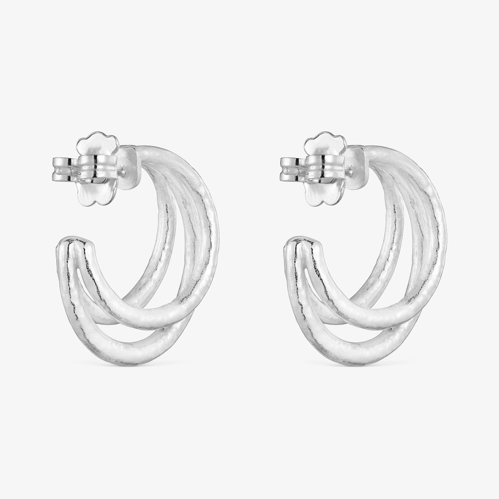 26&nbsp;mm silver hoop earrings Duna
