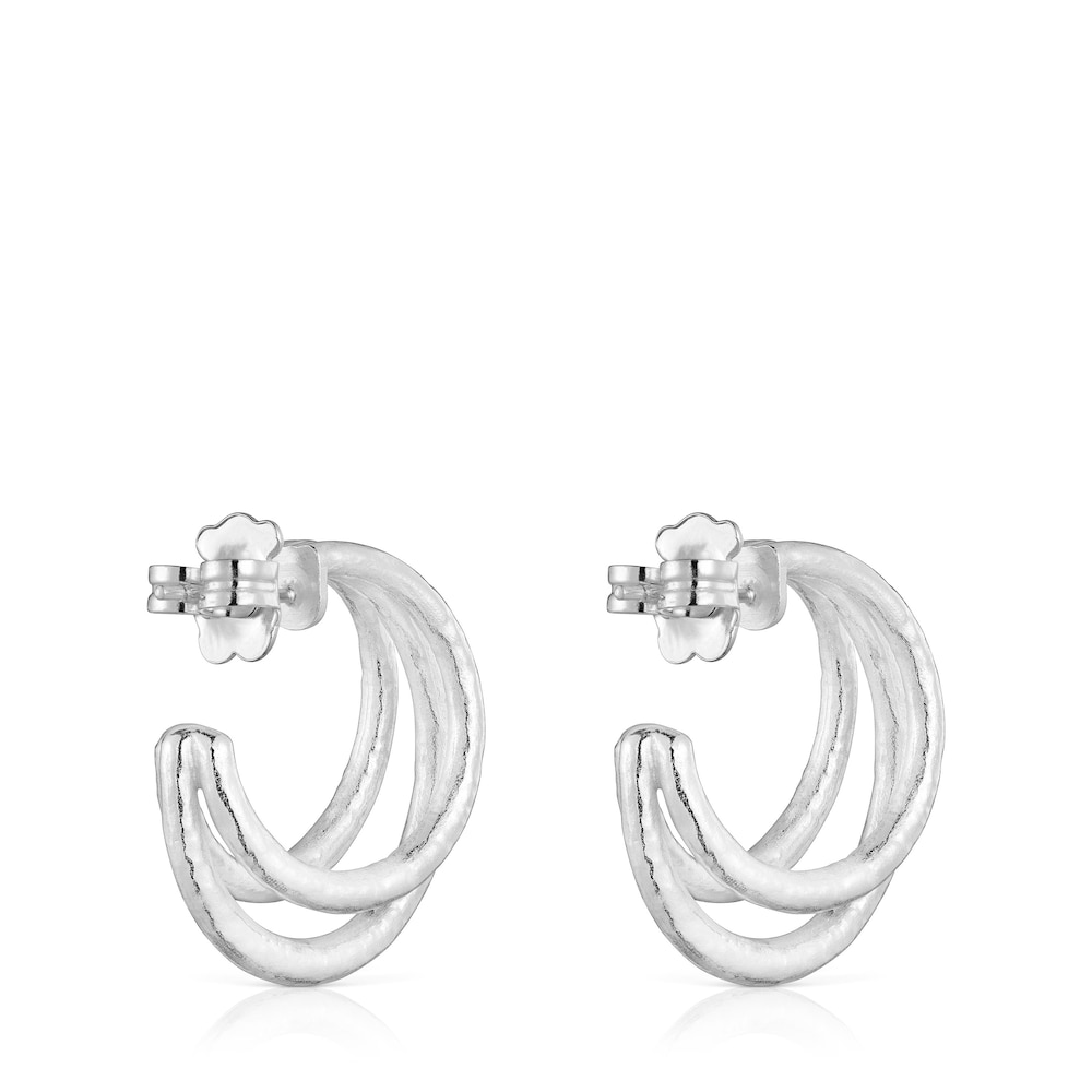 26 mm silver hoop earrings Duna image number 2