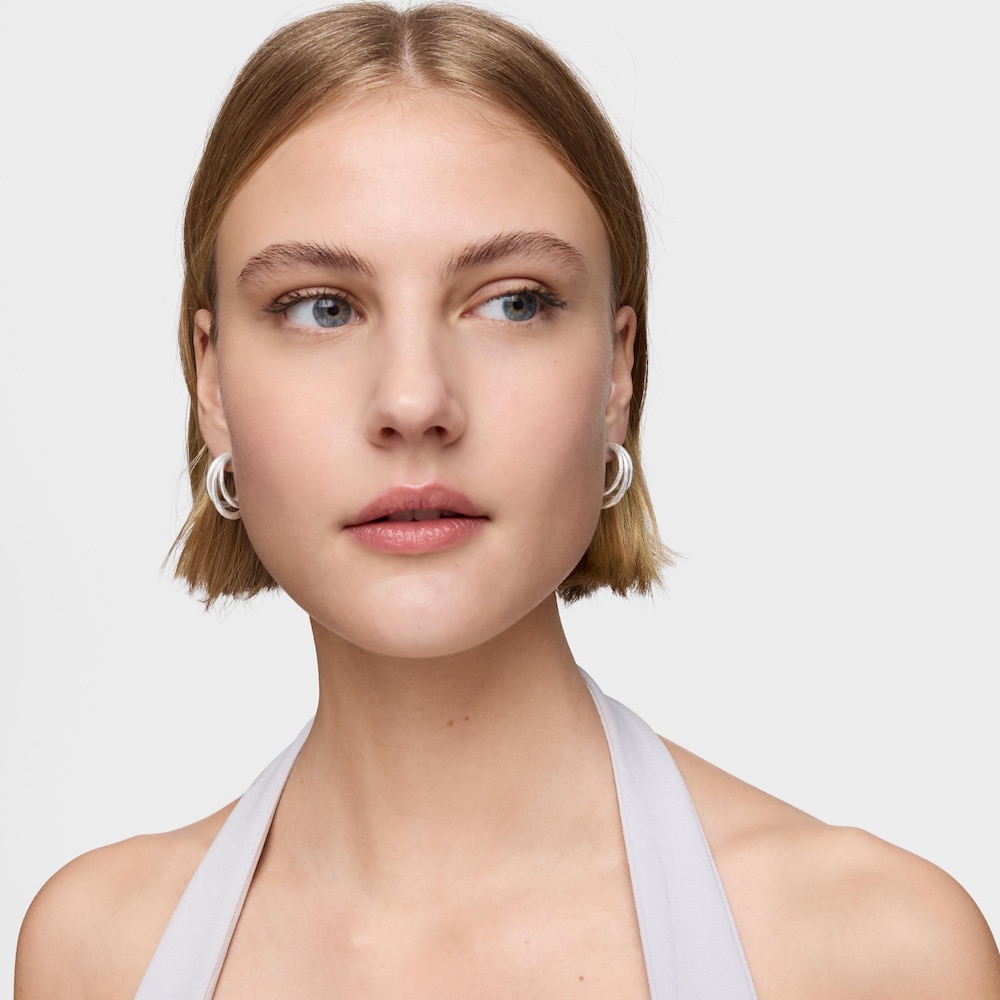 26 mm silver hoop earrings Duna image number 3