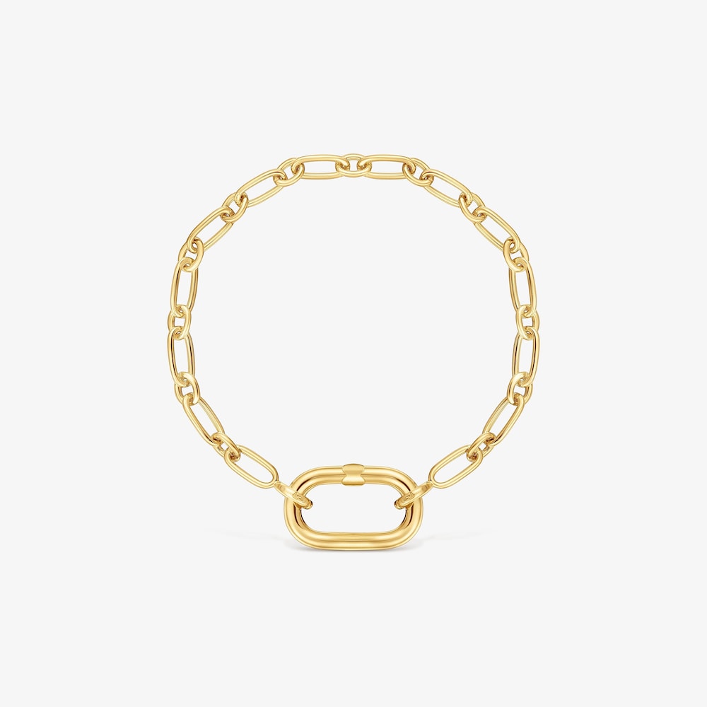 Strieborn&yacute; retiazkov&yacute; N&aacute;ramok s&nbsp;18&nbsp;kt pozl&aacute;ten&iacute;m na striebre s&nbsp;kr&uacute;žkom Hold Oval