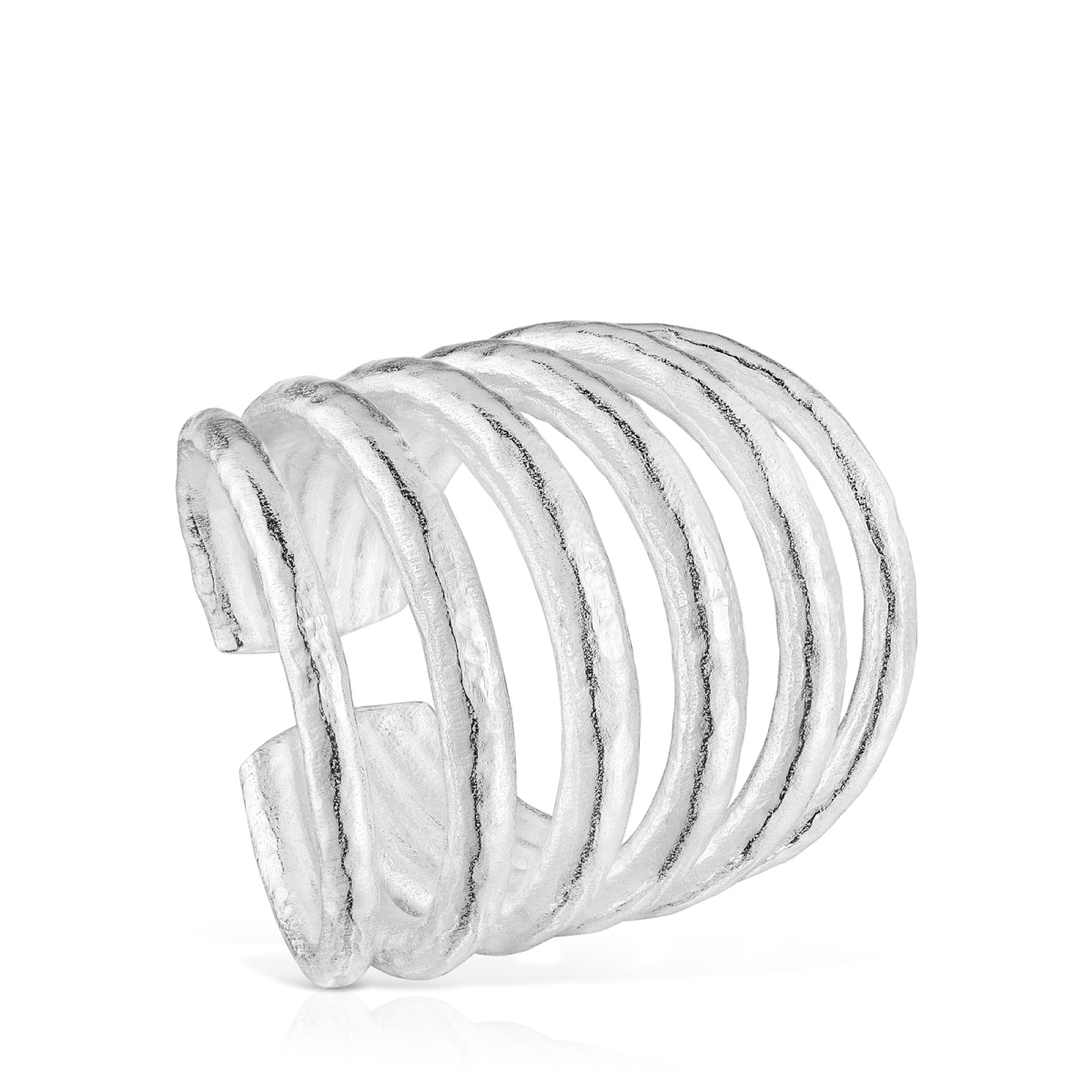 Wide silver open Ring Duna