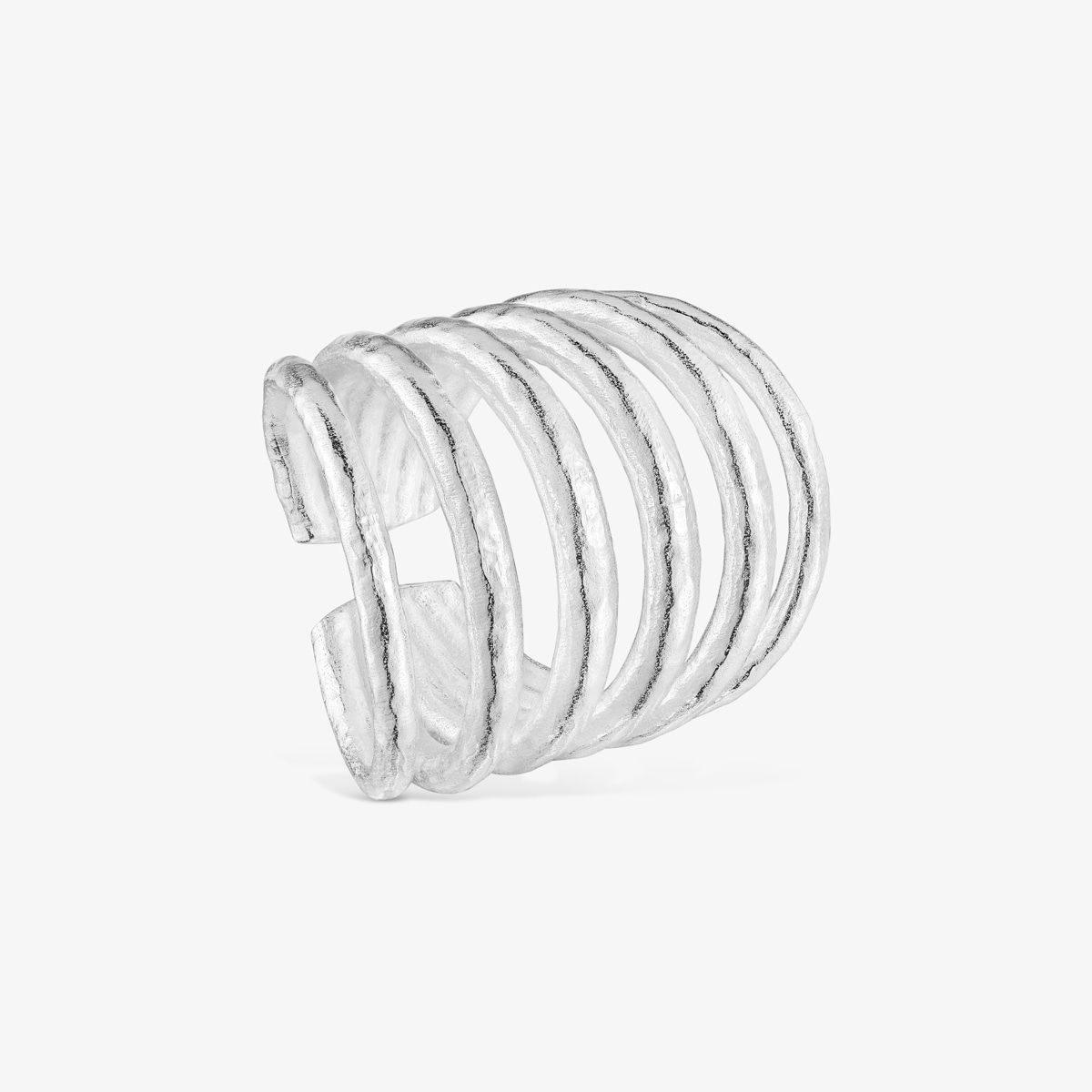 Tous - Anillo Ancho De Plata Abierto Duna Talla 11