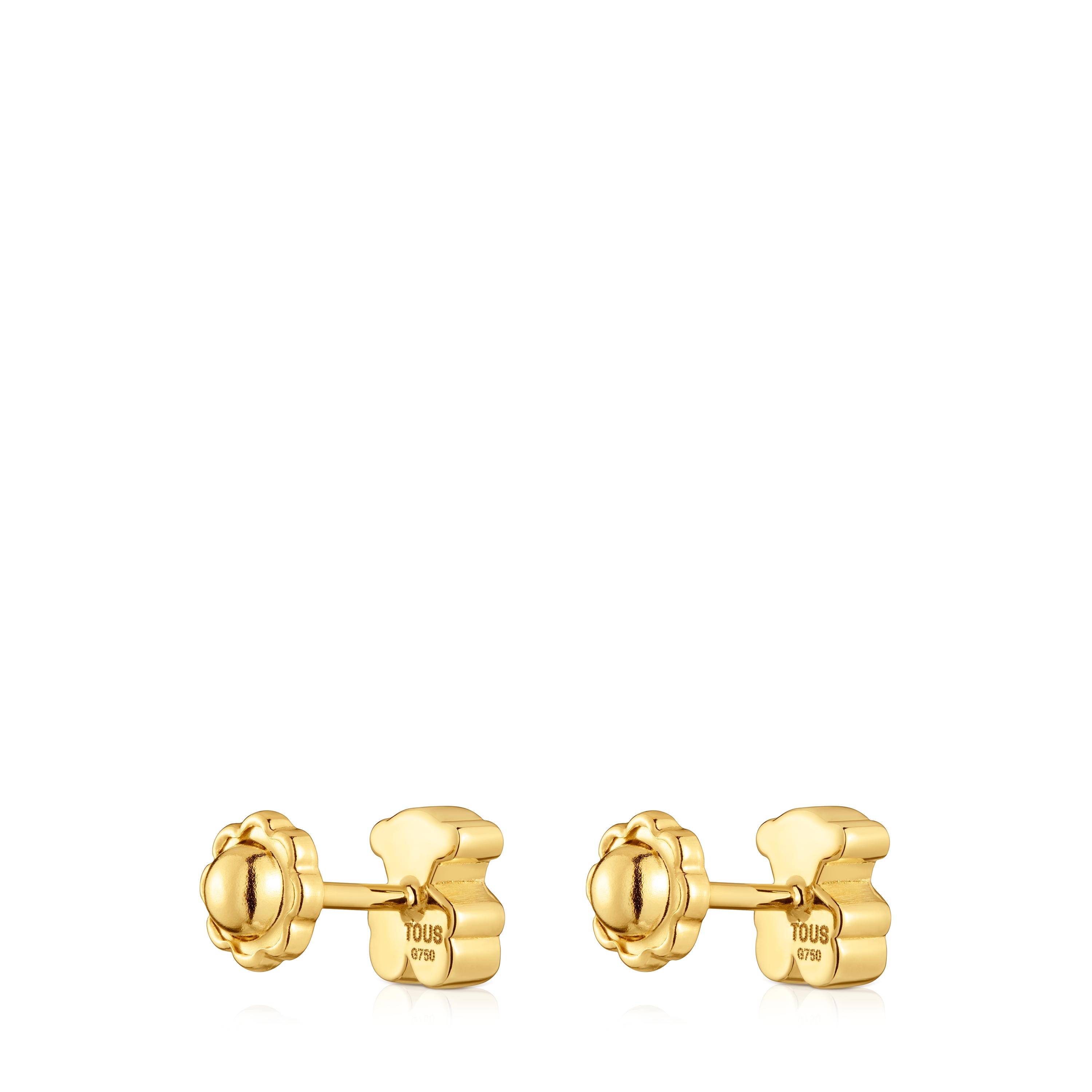 6mm gold bear Earrings Sweet Dolls