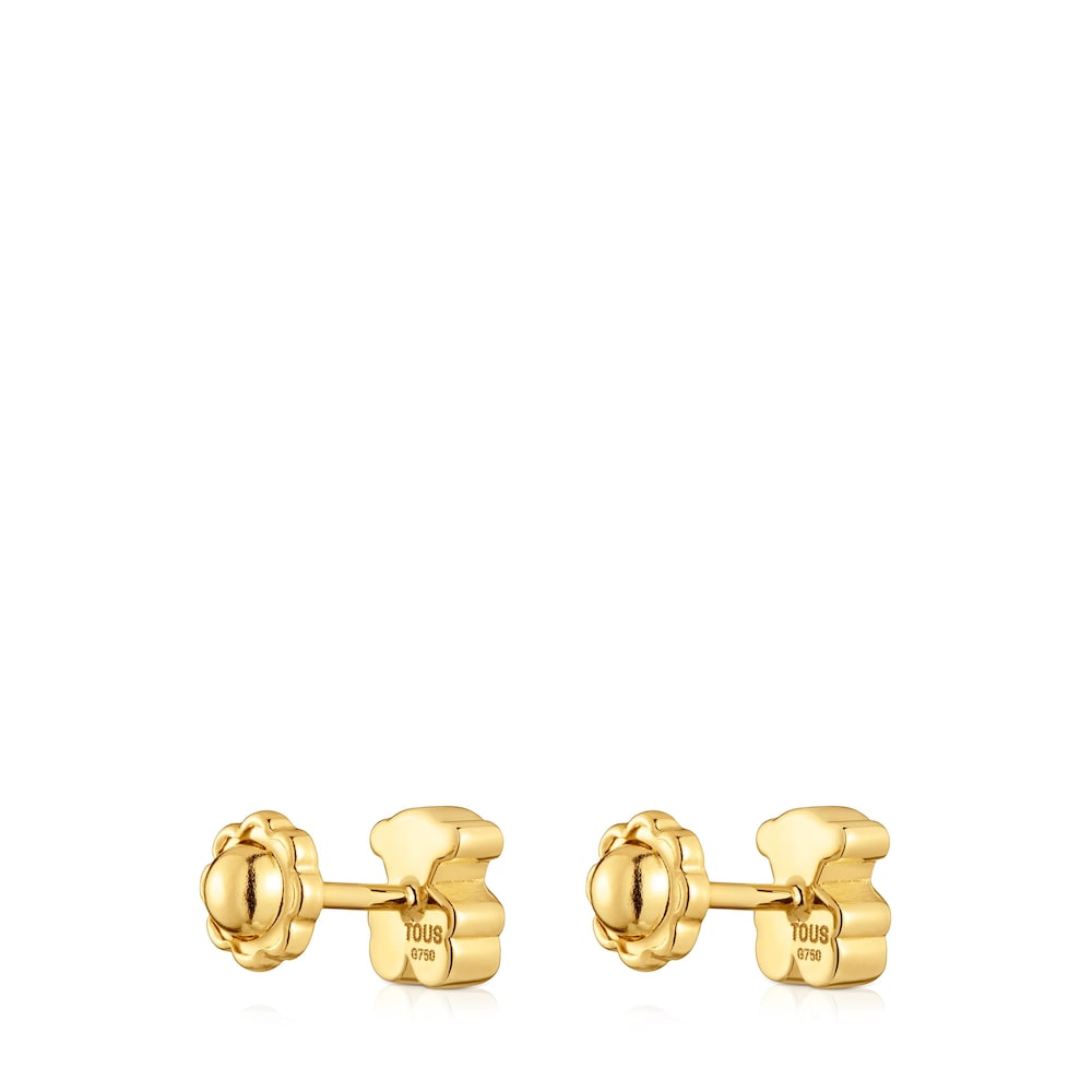 6mm gold bear Earrings Sweet Dolls image number 2