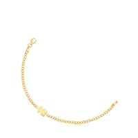 Pulsera cadena de oro con motivo oso 10 mm Sweet Dolls