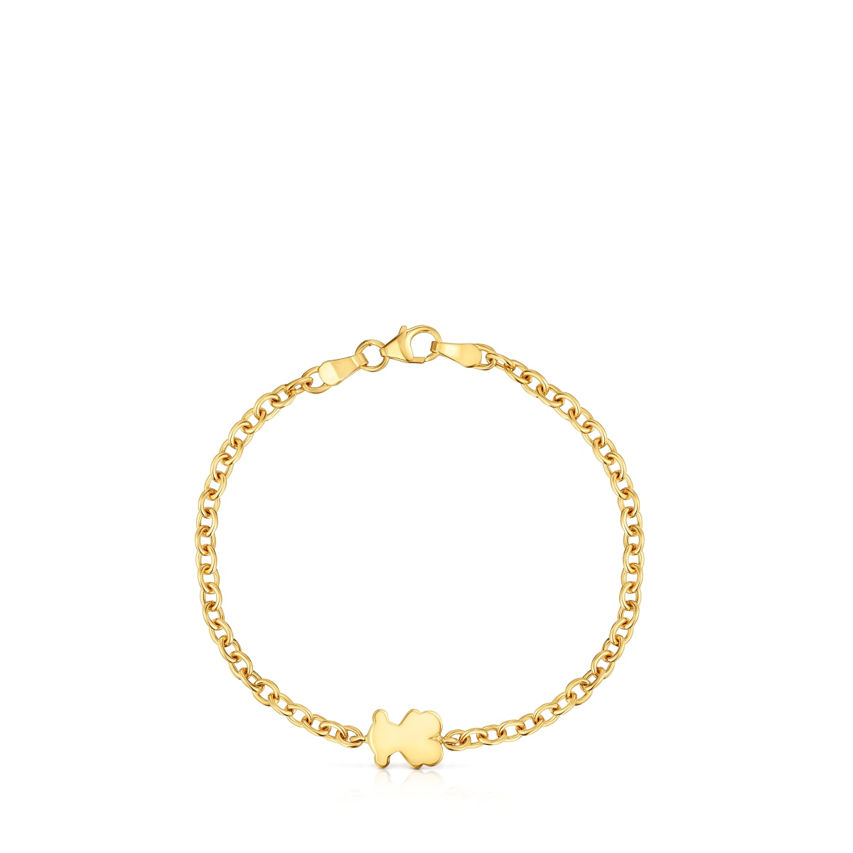 10mm gold chain Bracelet with bear charm Sweet Dolls