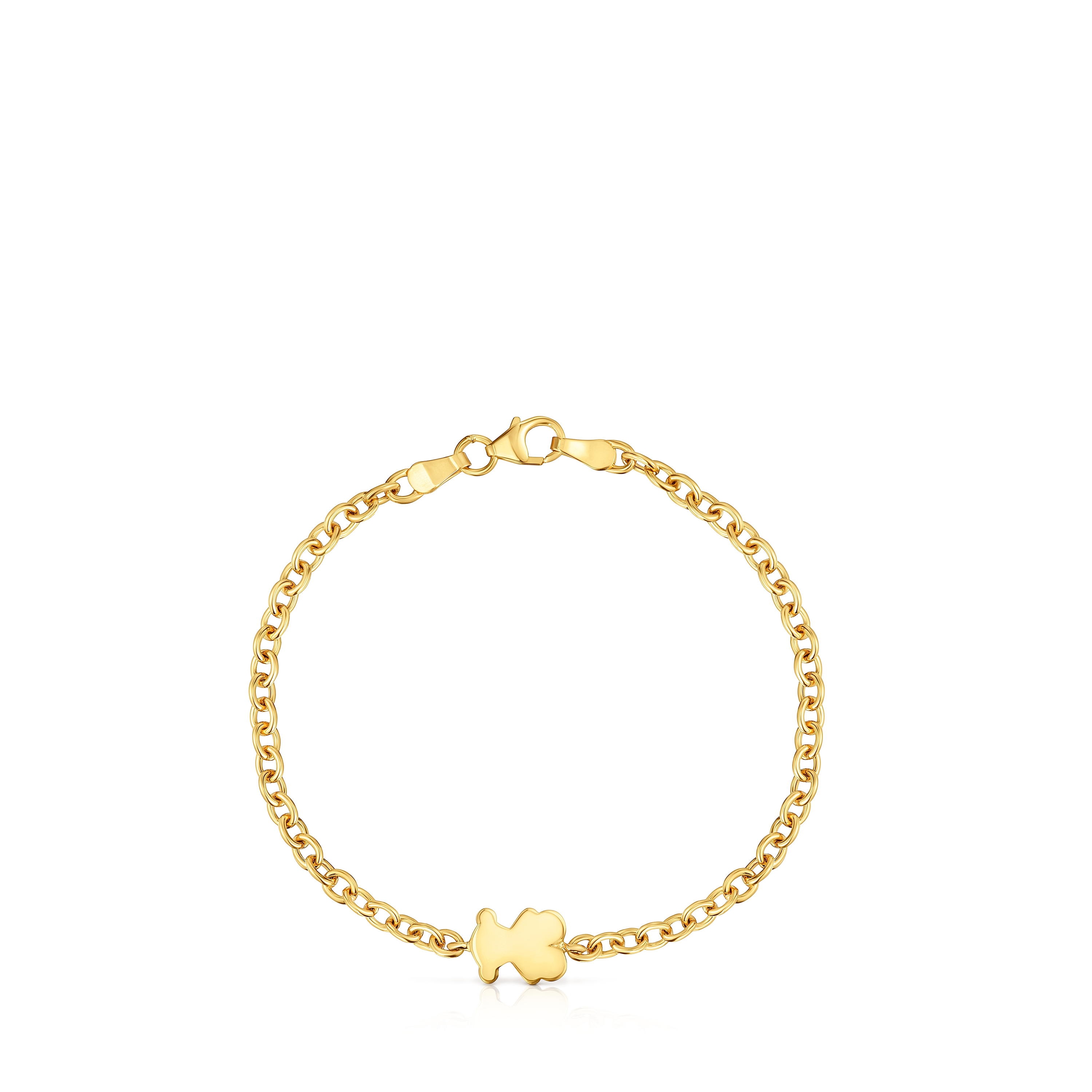 Pulsera cadena de oro con motivo oso 10 mm Sweet Dolls