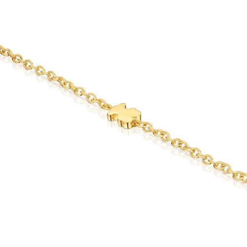 Pulsera cadena de oro con motivo oso 10 mm Sweet Dolls
