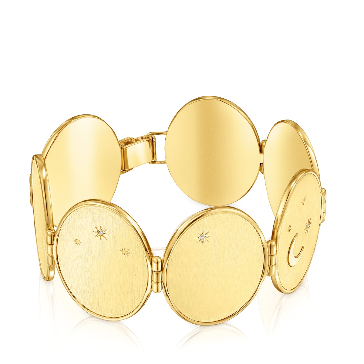 Tous - Pulsera Con Baño De Oro 18 Kt Sobre Plata Y Diamantes Eugenia X Tous - Dorado