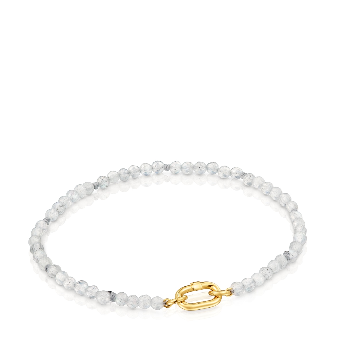 Gold Bracelet with labradorite Hold Oval