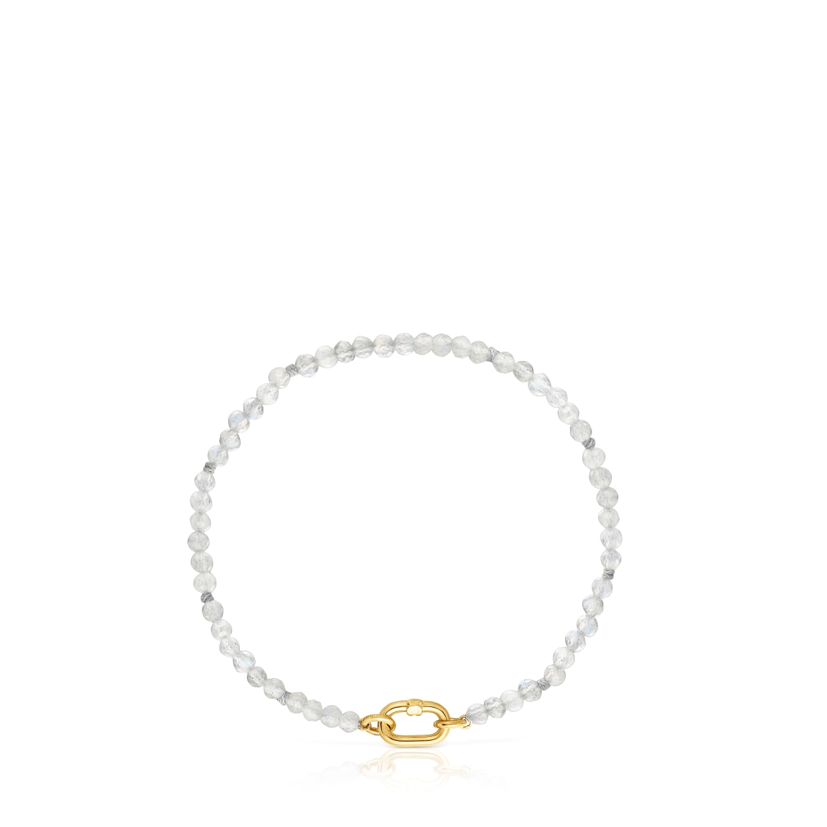 Gold Bracelet with labradorite Hold Oval