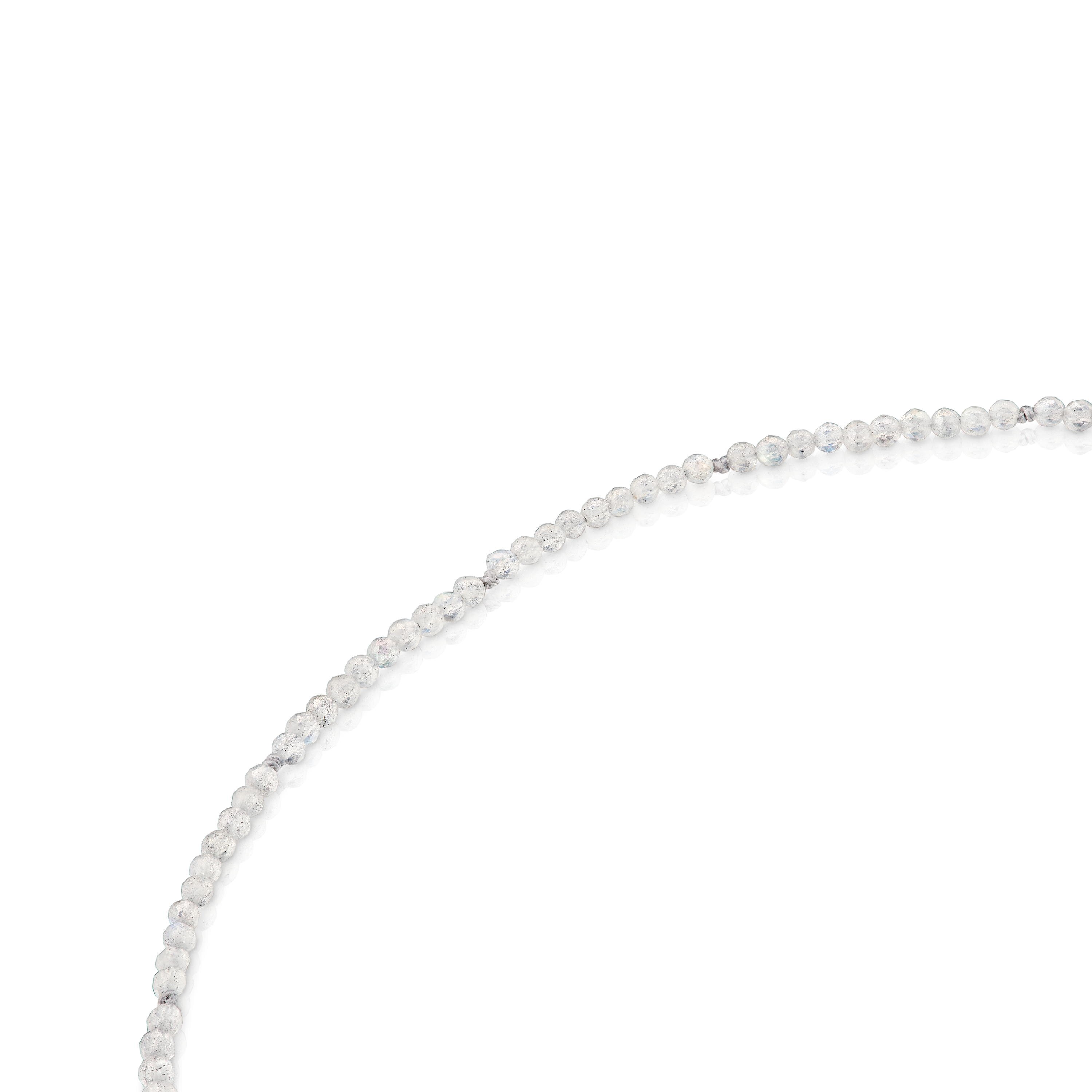Collar corto de oro y labradorita Hold Oval