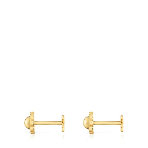 Pendientes de oro y motivo oso Basics