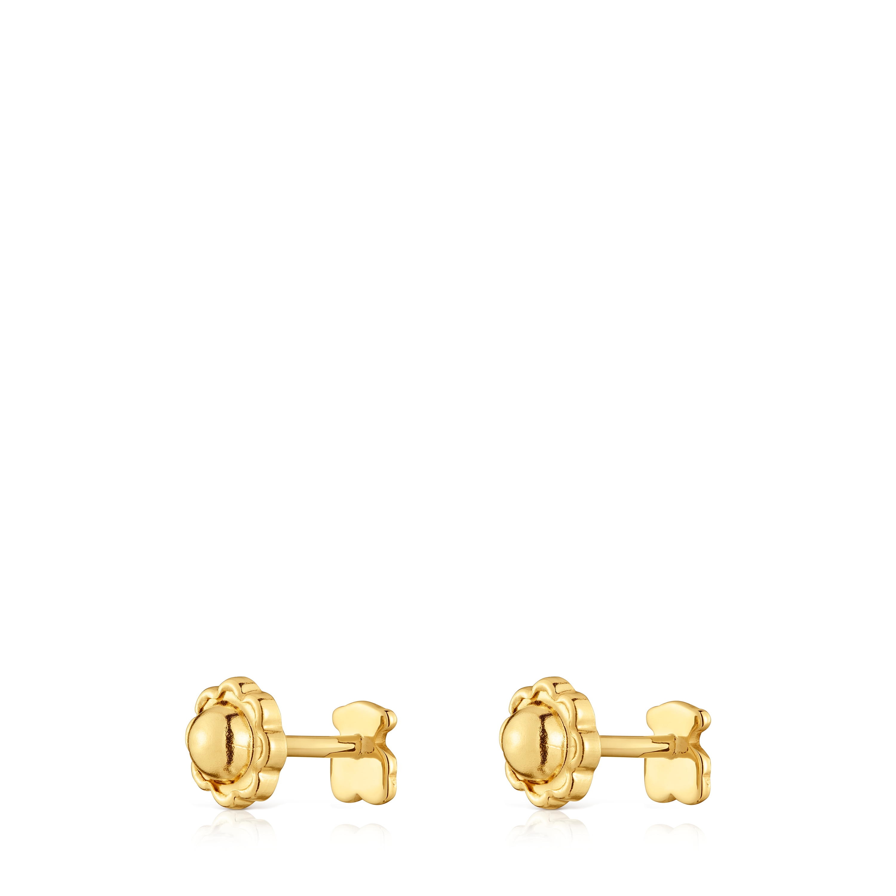 Pendientes de oro y motivo oso Basics