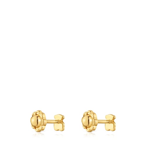 Pendientes de oro y motivo oso Basics