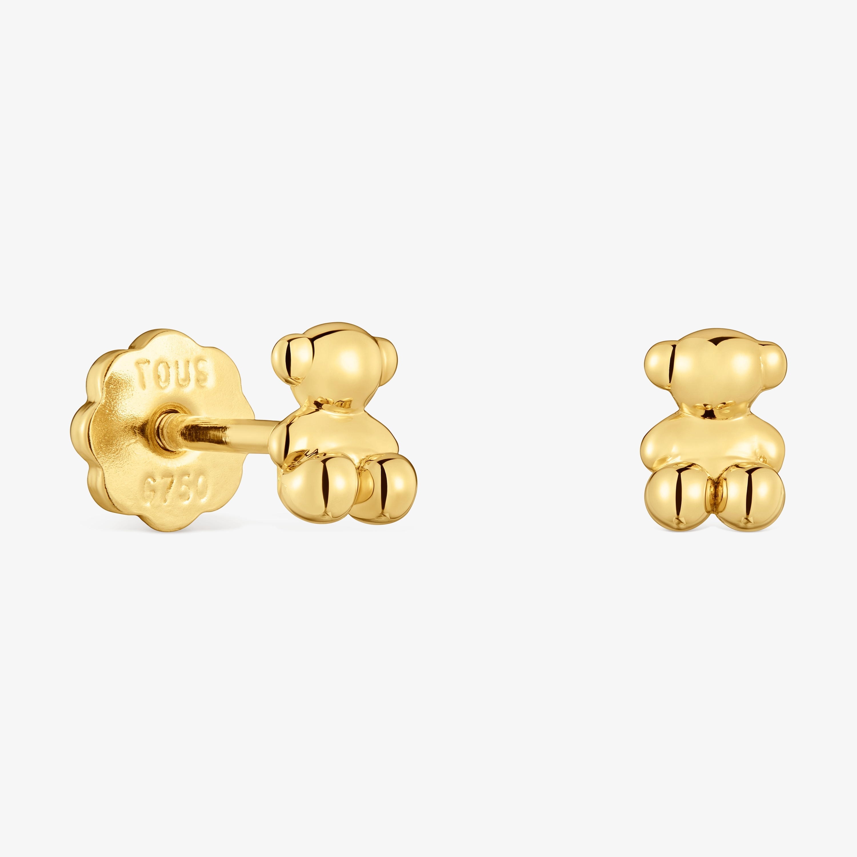 Bold Bear Earrings in 18K solid gold