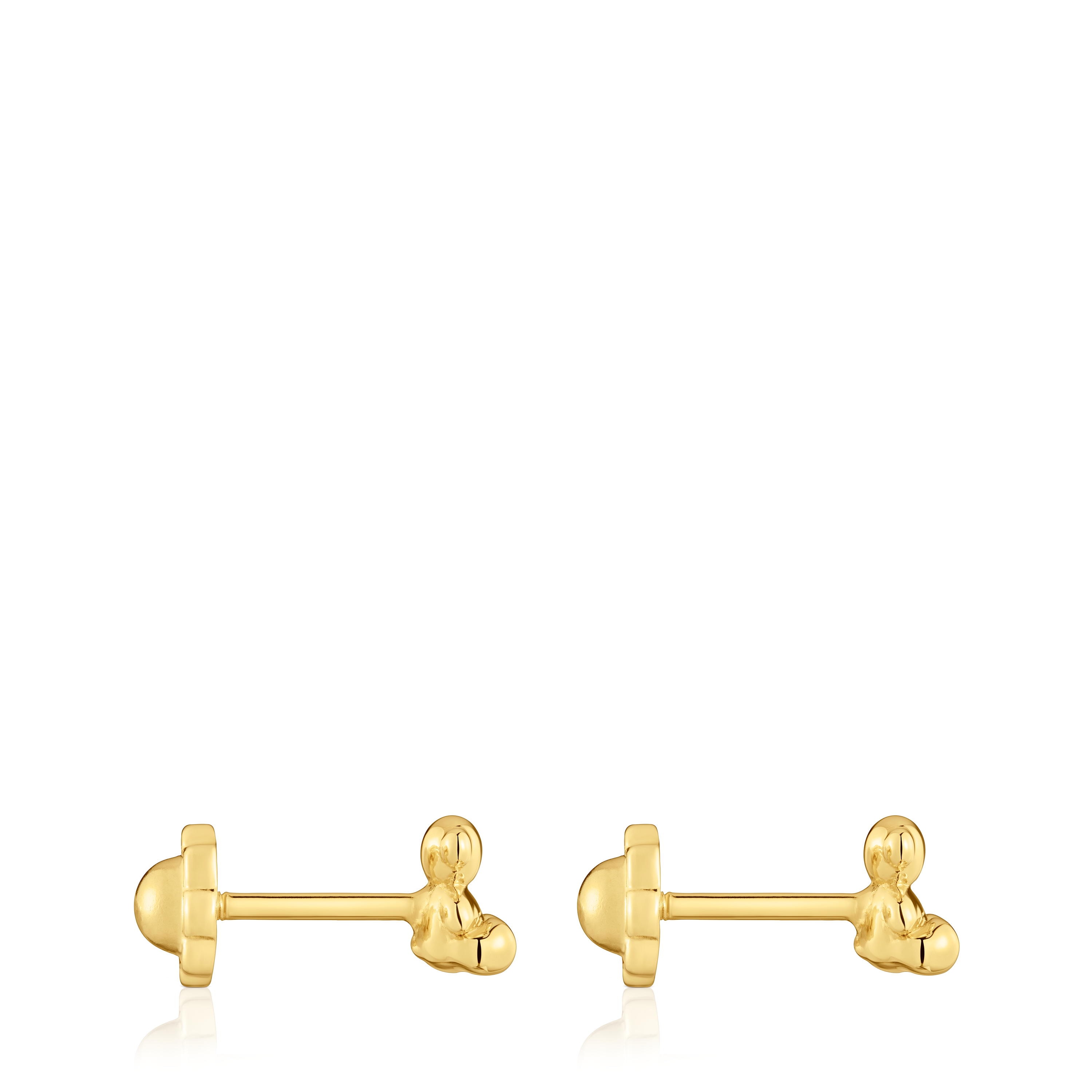 Bold Bear Earrings in Gold