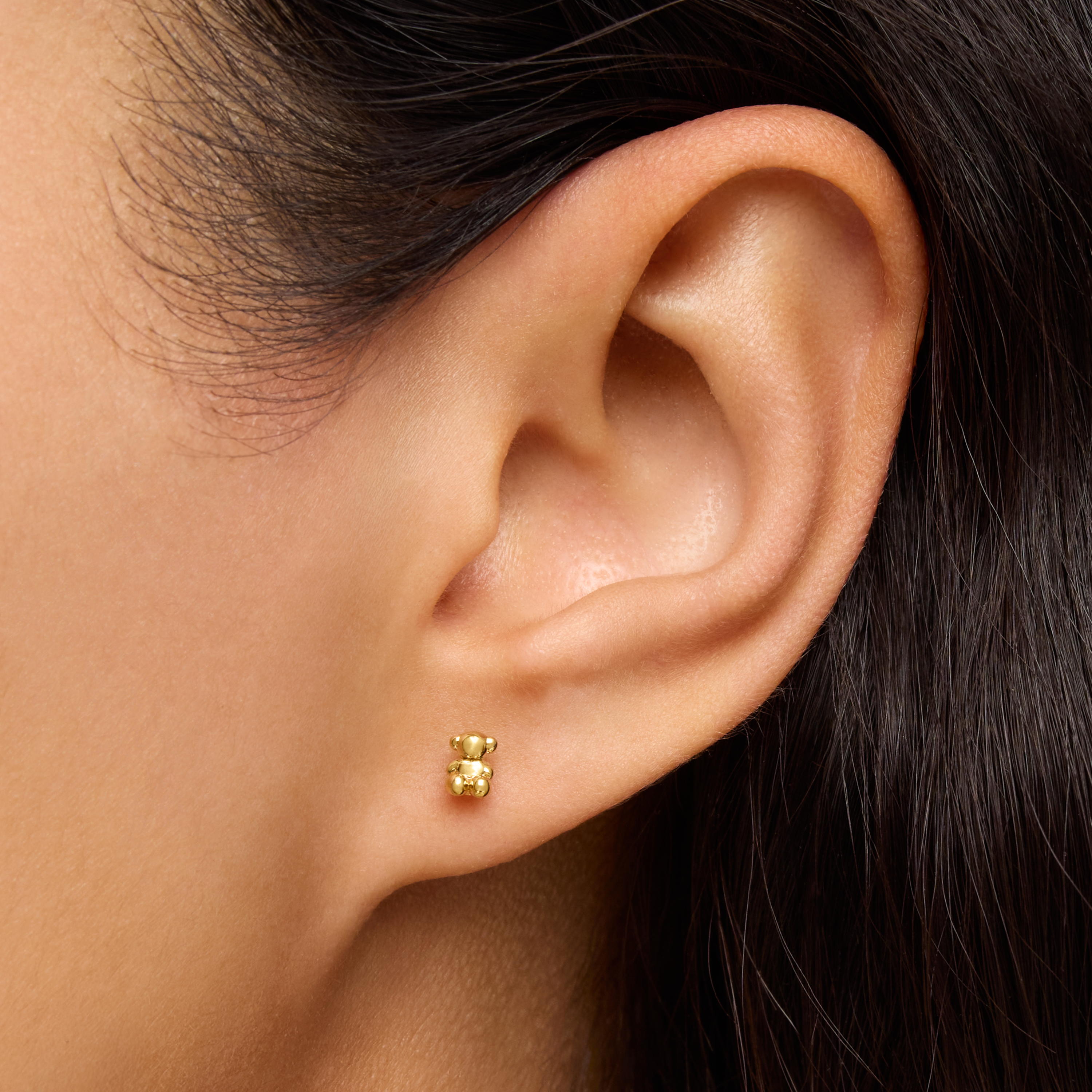 Bold Bear Earrings in 18K solid gold