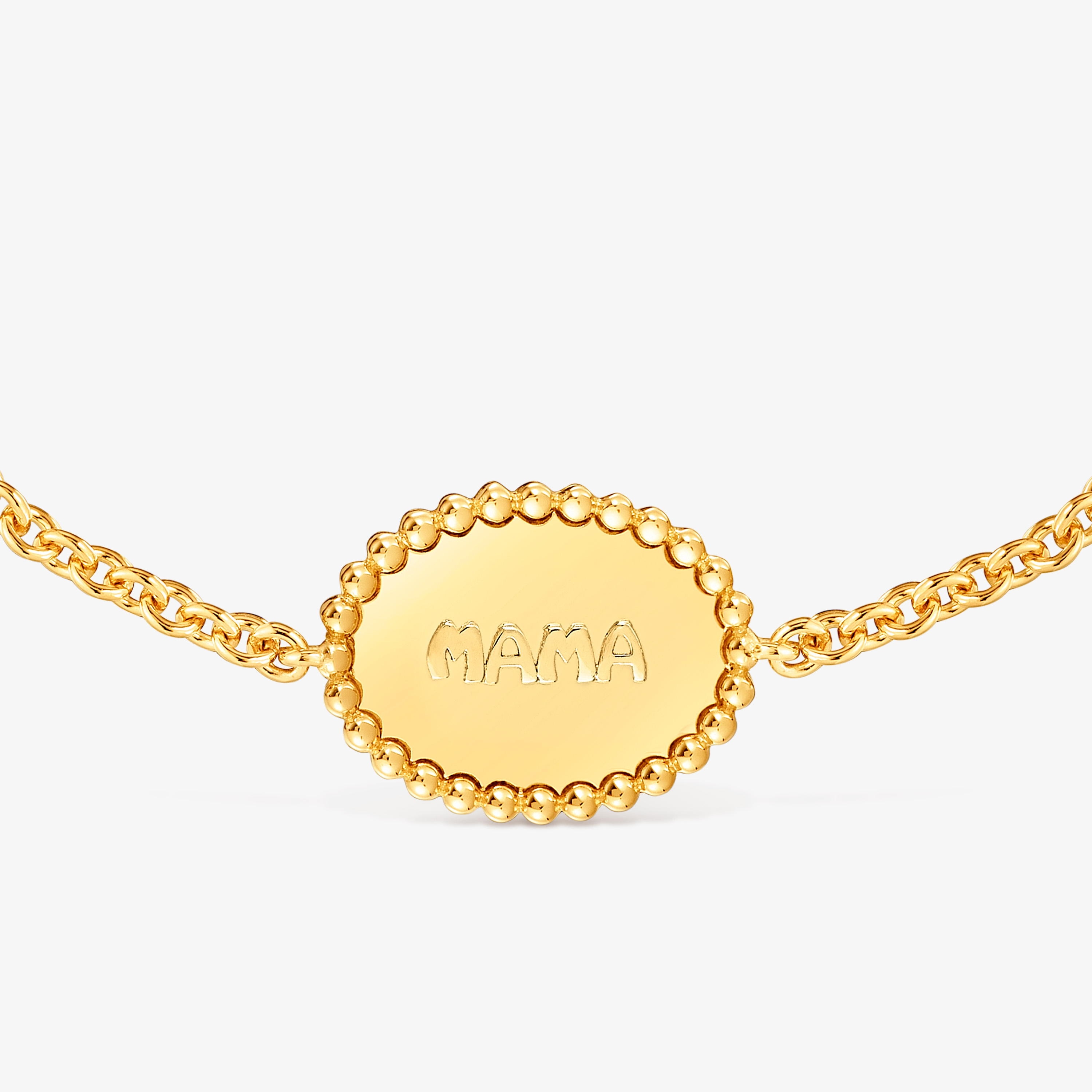 18K gold vermeil chain Bracelet with plaque TOUS Mama