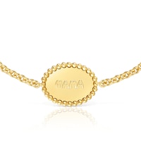 18kt gold plating over silver chain Bracelet with plaque TOUS Mama