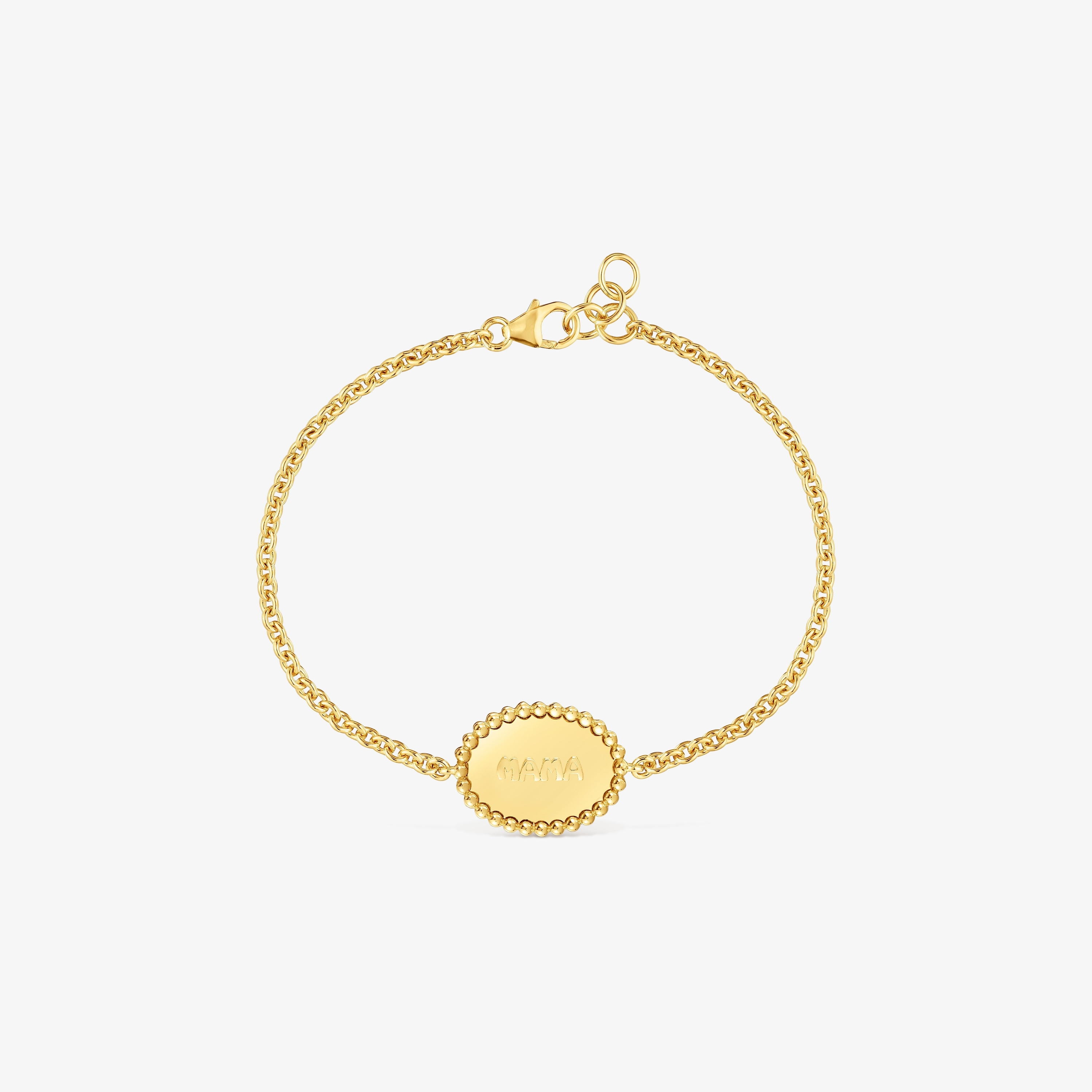 18K gold vermeil chain Bracelet with plaque TOUS Mama