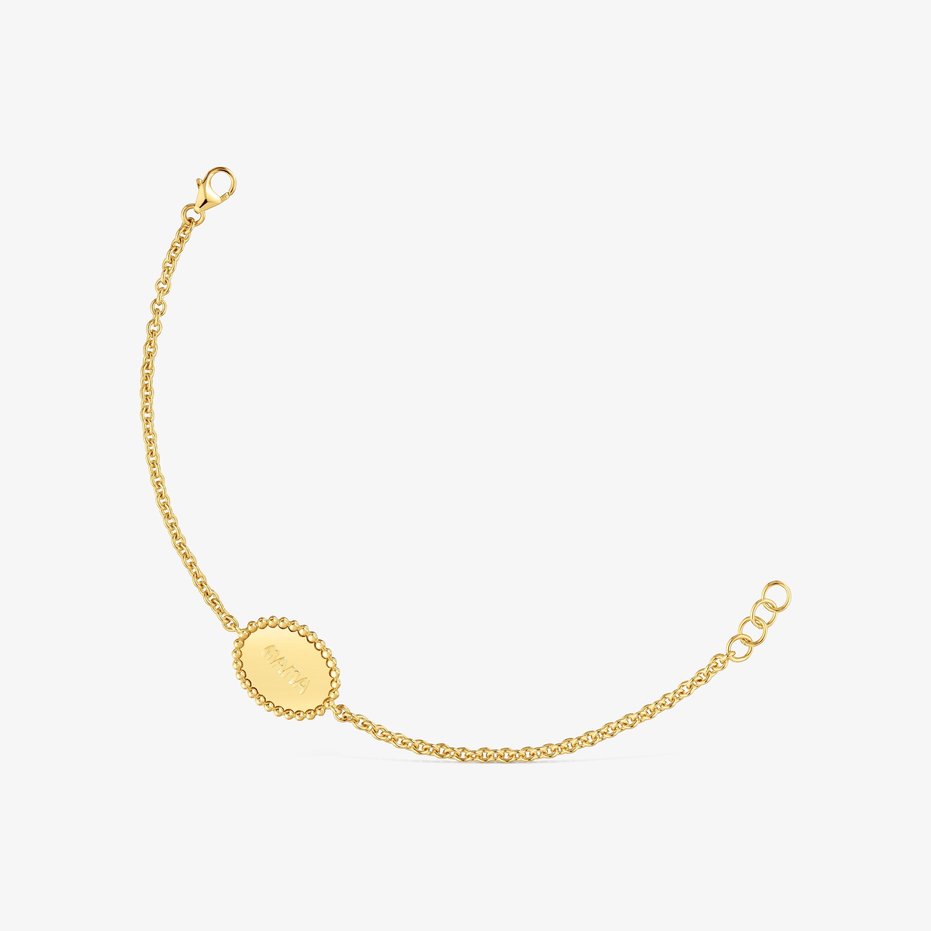 18K gold vermeil chain Bracelet with plaque TOUS Mama