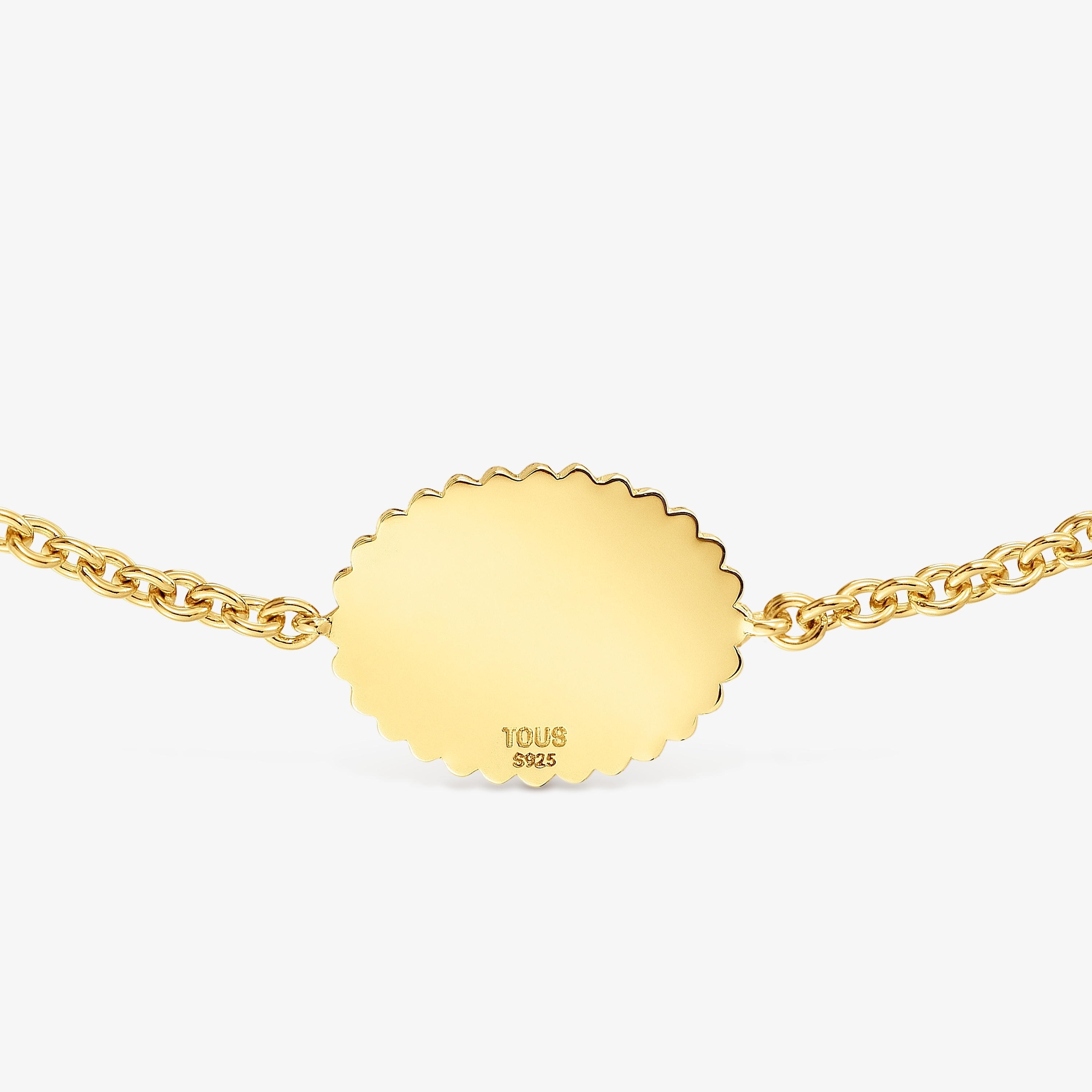 18K gold vermeil chain Bracelet with plaque TOUS Mama